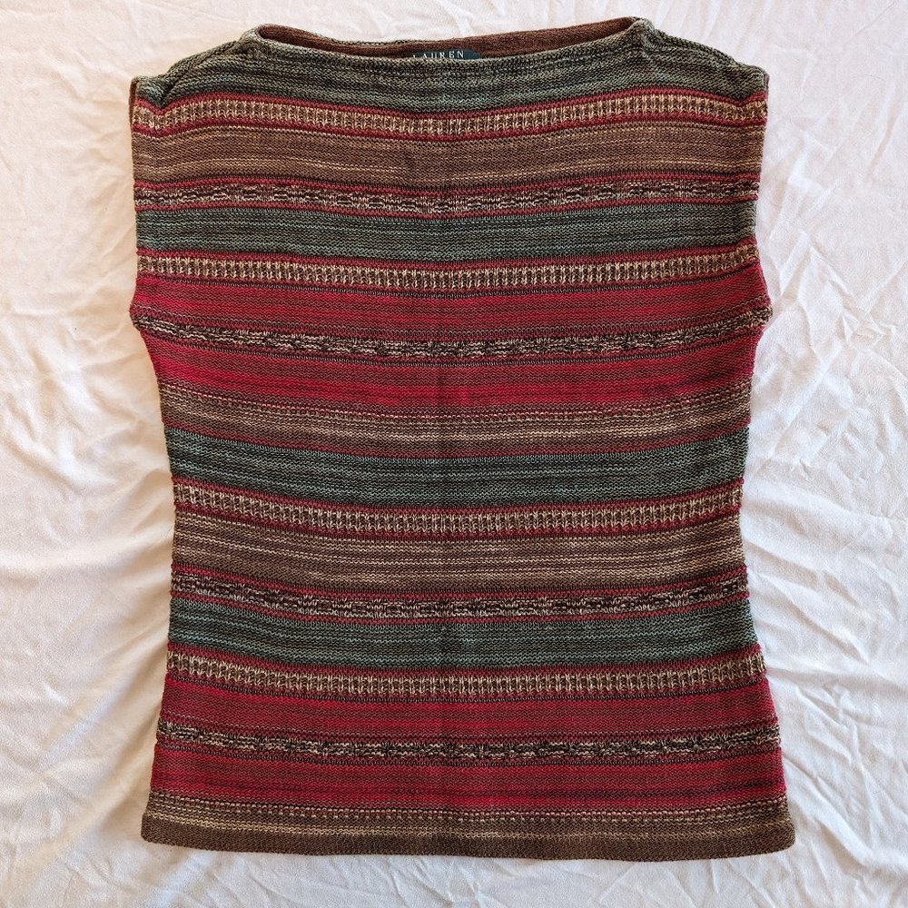 Lauren Ralph Lauren Linen Blend Sleeveless Sweater - Size S - Like New